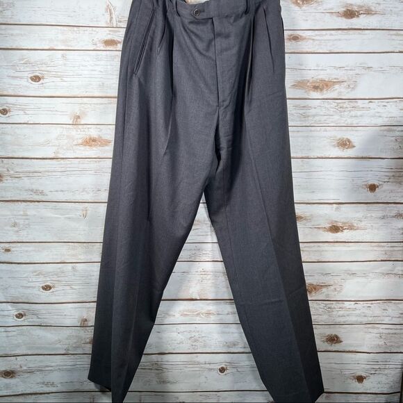 Valentino UOMO Super 120s Grey Dress Pants 52 R - Picture 4 of 16